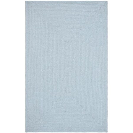 Safavieh 8 X 10 Ft. Oval Braided- Light Blue Hand Made Rug BRD176A-8OV